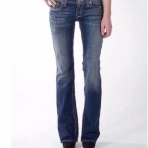 Big Star Casey Low Rise Jeans 2-toned dbl. stitching size: 31 Long
